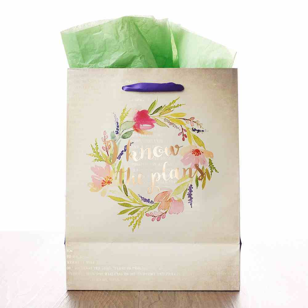 Gift Bag Medium: I Know the Plans (Colored Wreath) Stationery