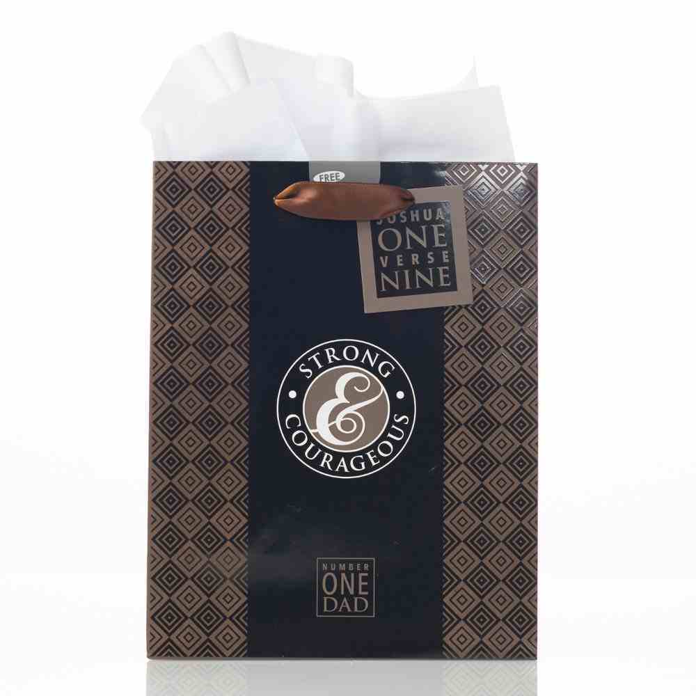 Gift Bag Medium: Father's Day, Number One Dad, Strong & Courageous Stationery