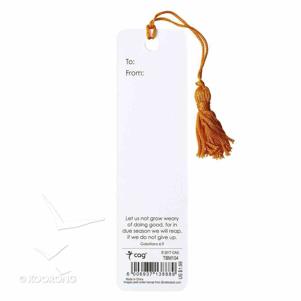 Bookmark With Tassel: Do All the Good, Yellow/Orange Flowers Stationery