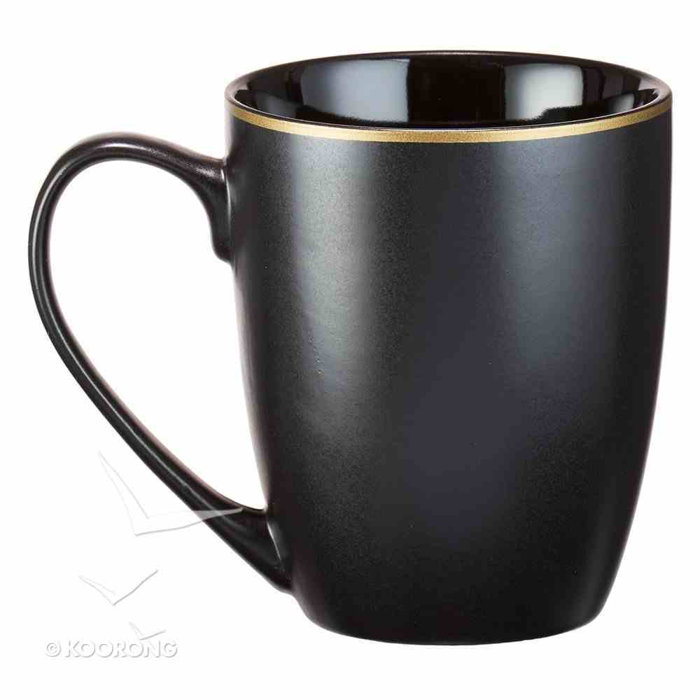 Ceramic Mug: Plans to Prosper (Black/White/Gold) (355ml) Homeware