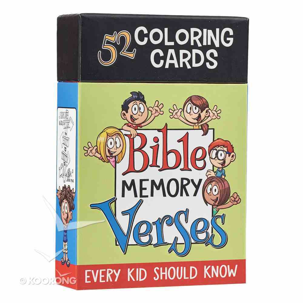 52 Colouring Cards For Kids: Bible Memory Verses, Every Kid Should Know Box