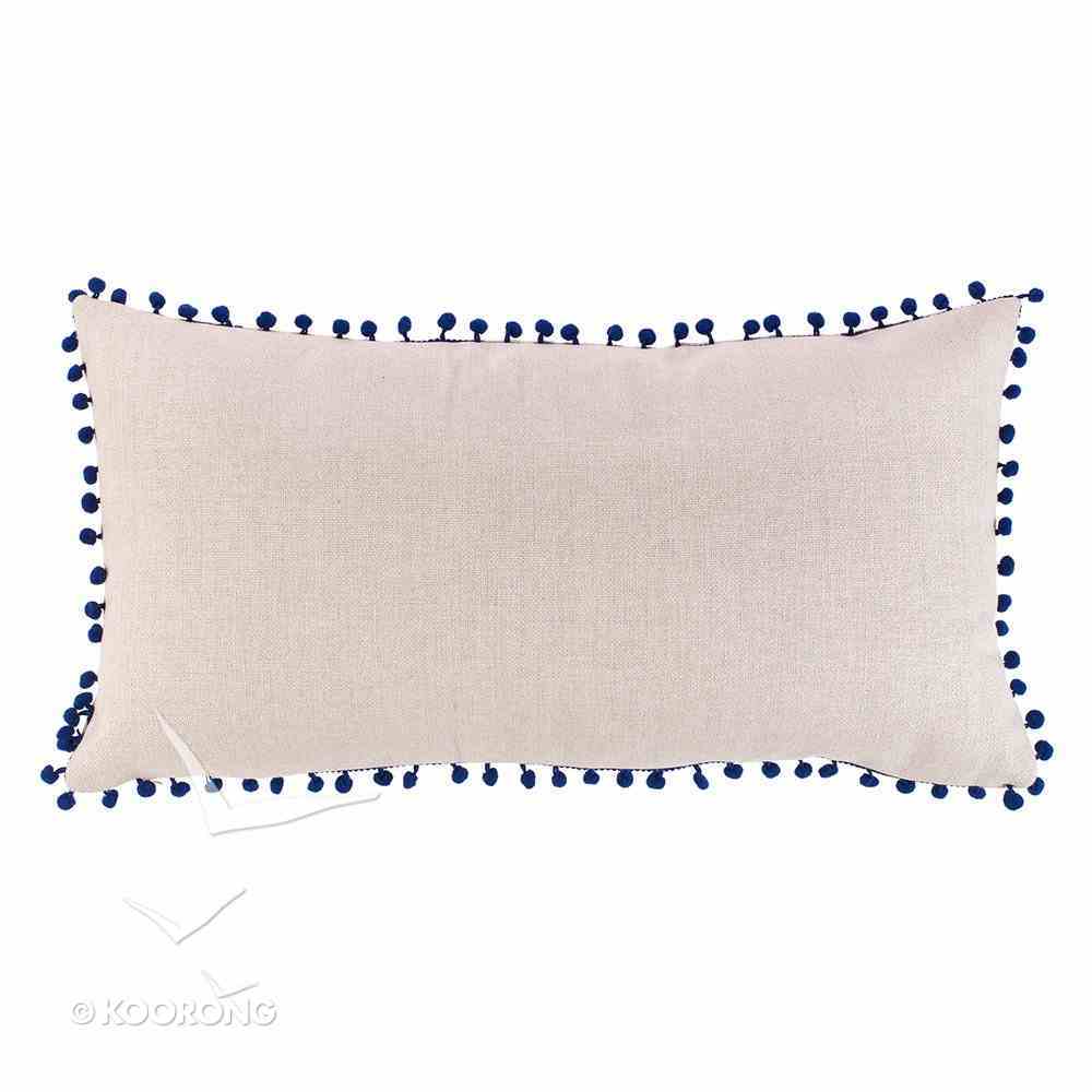 Oblong Pillow: Blessed Beyond Measure, Cream/Blue (Blessed Beyond Measure Collection) Soft Goods