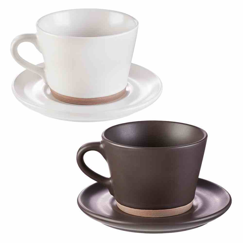 Ceramic Mugs 355ml: Mr & Mrs Better Together (Set of 2 With Saucers) (Better Together Collection) Homeware