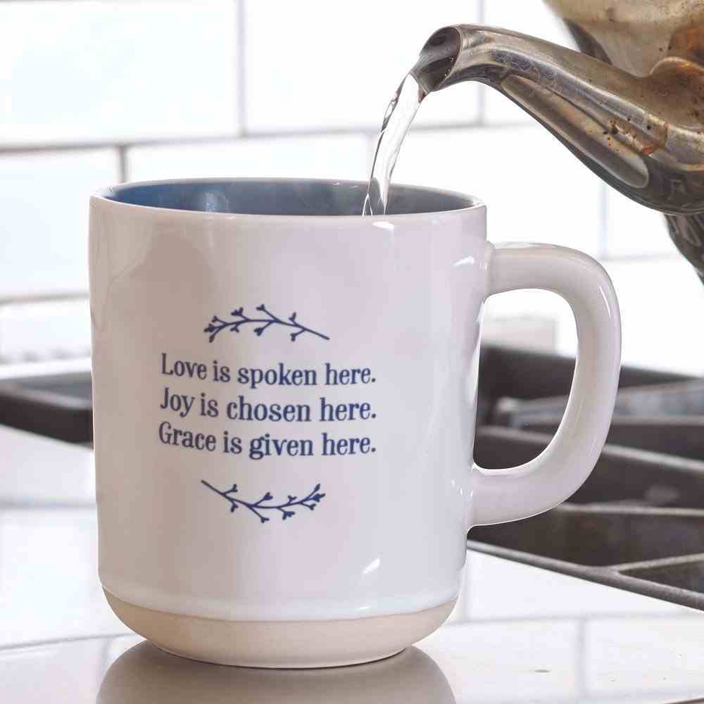 Ceramic Mug : Love Joy Grace, Navy Interior (355ml) (Love Joy Grace Collection) Homeware