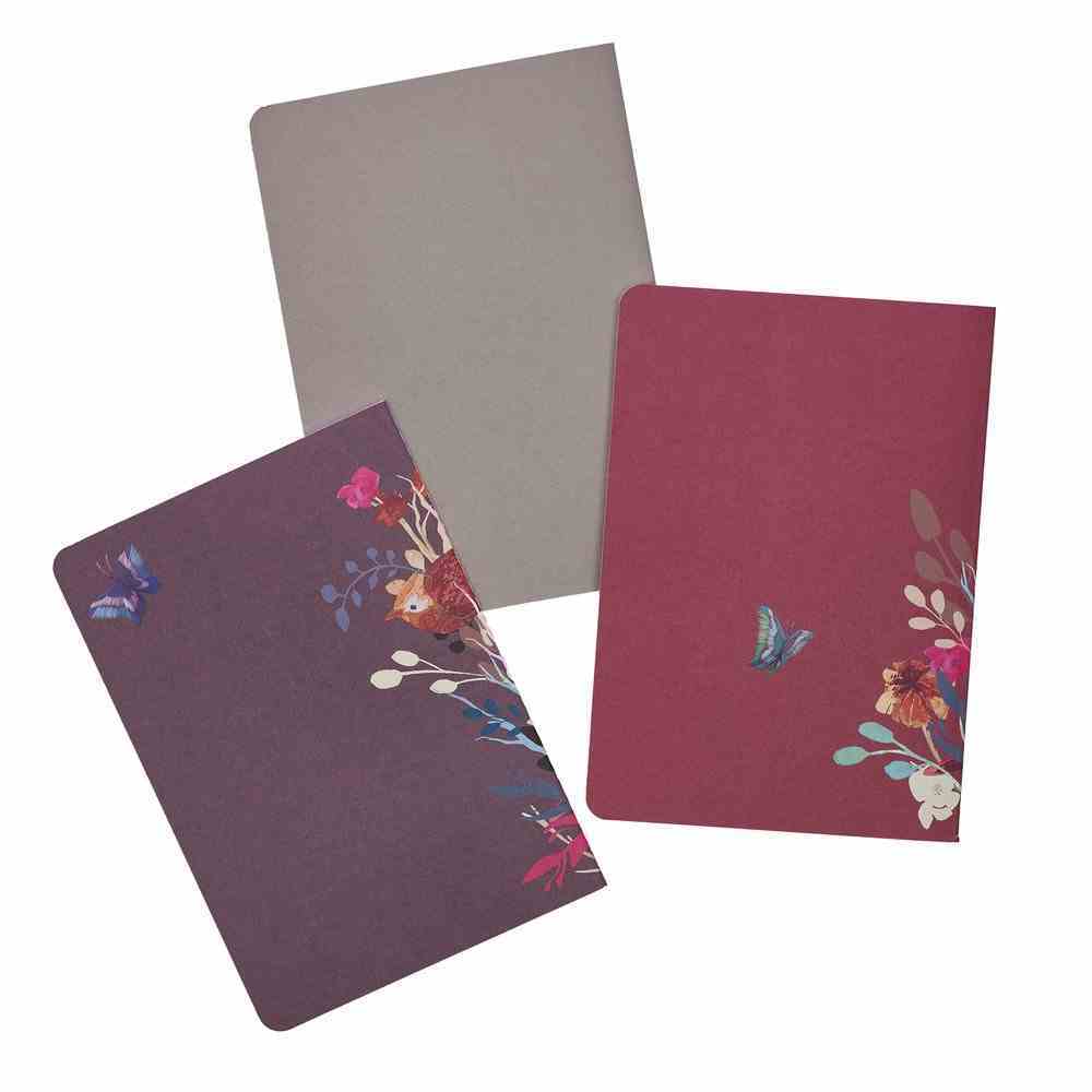 Notebook : Blessed is She, Eggplant/Burgundy/Gray (Set of 3) (Blessed Is She Collection) Paperback