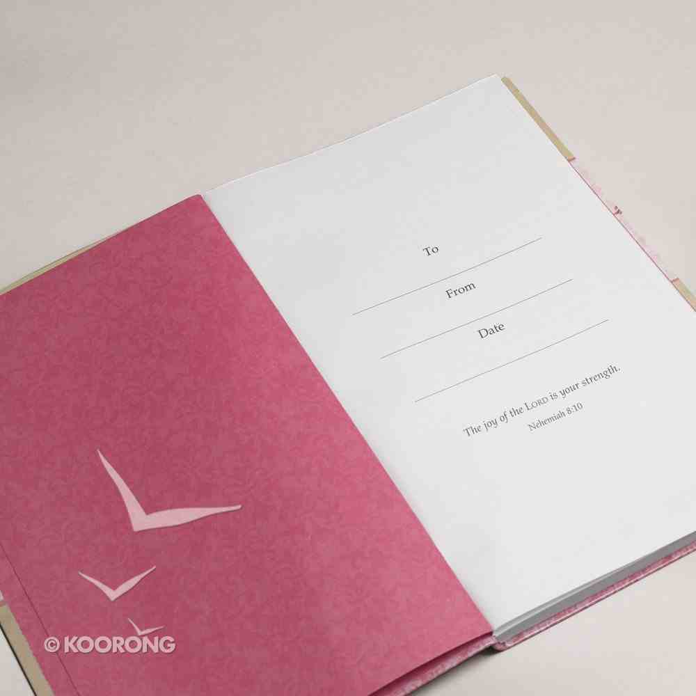 Journal: May the Lord Bless You and Protect You Pink Flowers (Numbers 6:24) Flexi Back