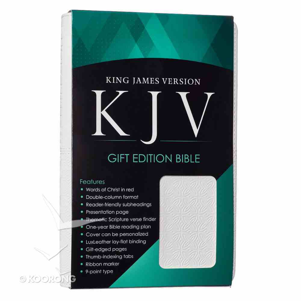 KJV Gift and Award Bible White Red Letter Edition Imitation Leather