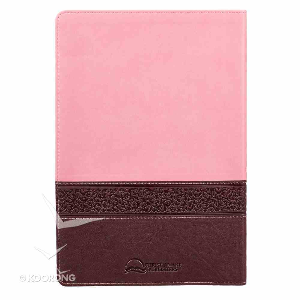 KJV Large Print Thinline Bible Brown Pink Red Letter Edition Imitation Leather