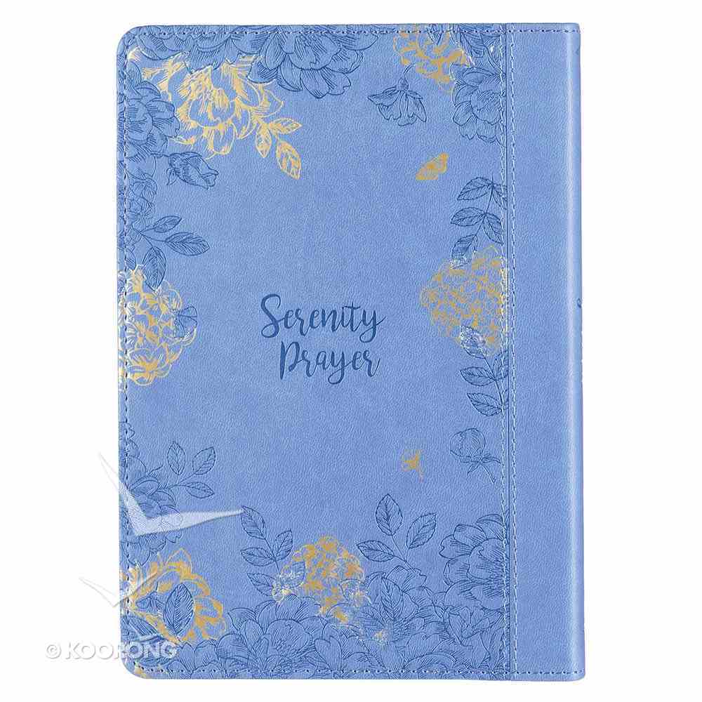 Journal: Serenity Prayer, Blue Floral, Slimline Imitation Leather