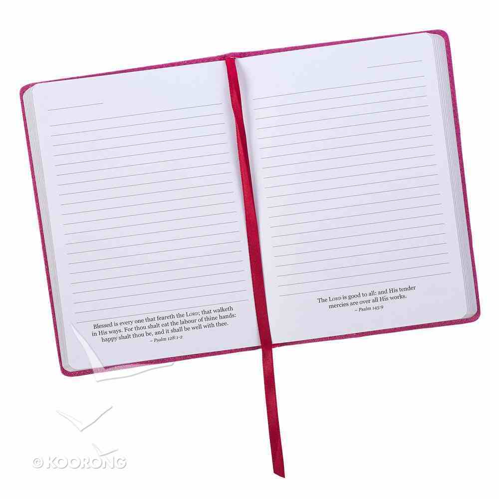 Journal: She is Clothed With Strength and Dignity, Pink Genuine Leather (Proverbs 31:25) Genuine Leather