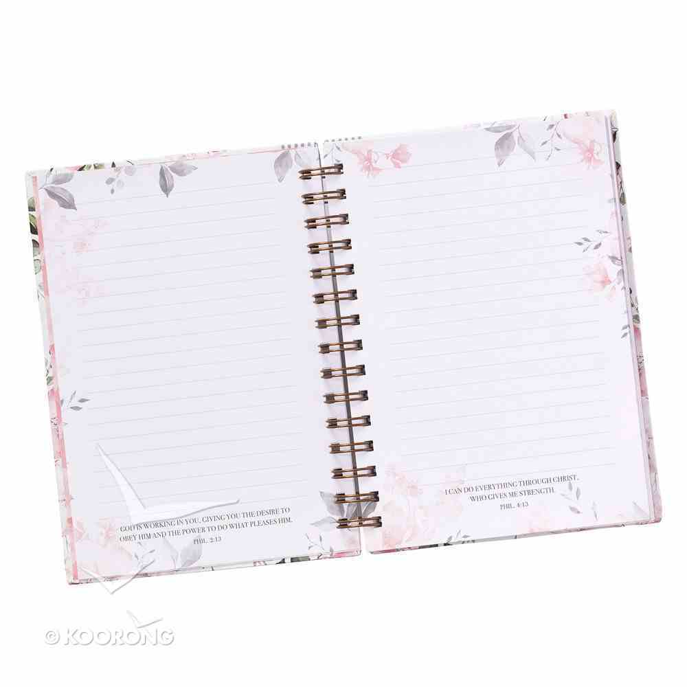 Journal: Trust in the Lord, Pink Floral (Proverbs 3:5) Spiral