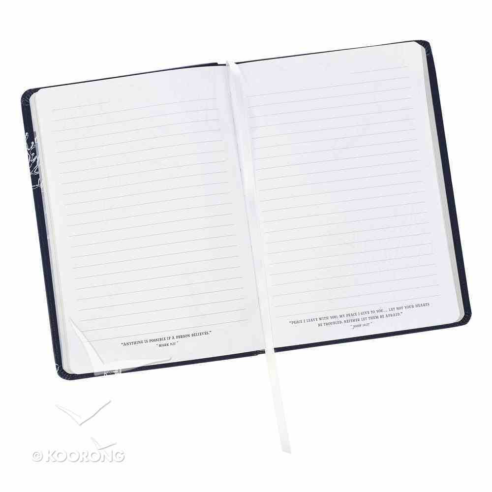 Journal: Give You Rest Collection Navy/White, Slimline (Matthew 11:28) Imitation Leather