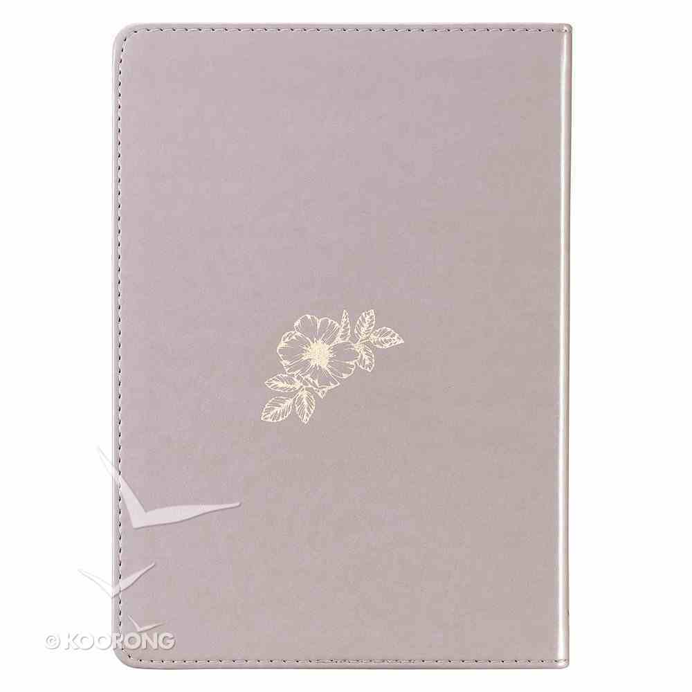 Journal: Strength & Dignity Flower Design/Gold Etching, Slimline (Proverbs 31:25) Imitation Leather
