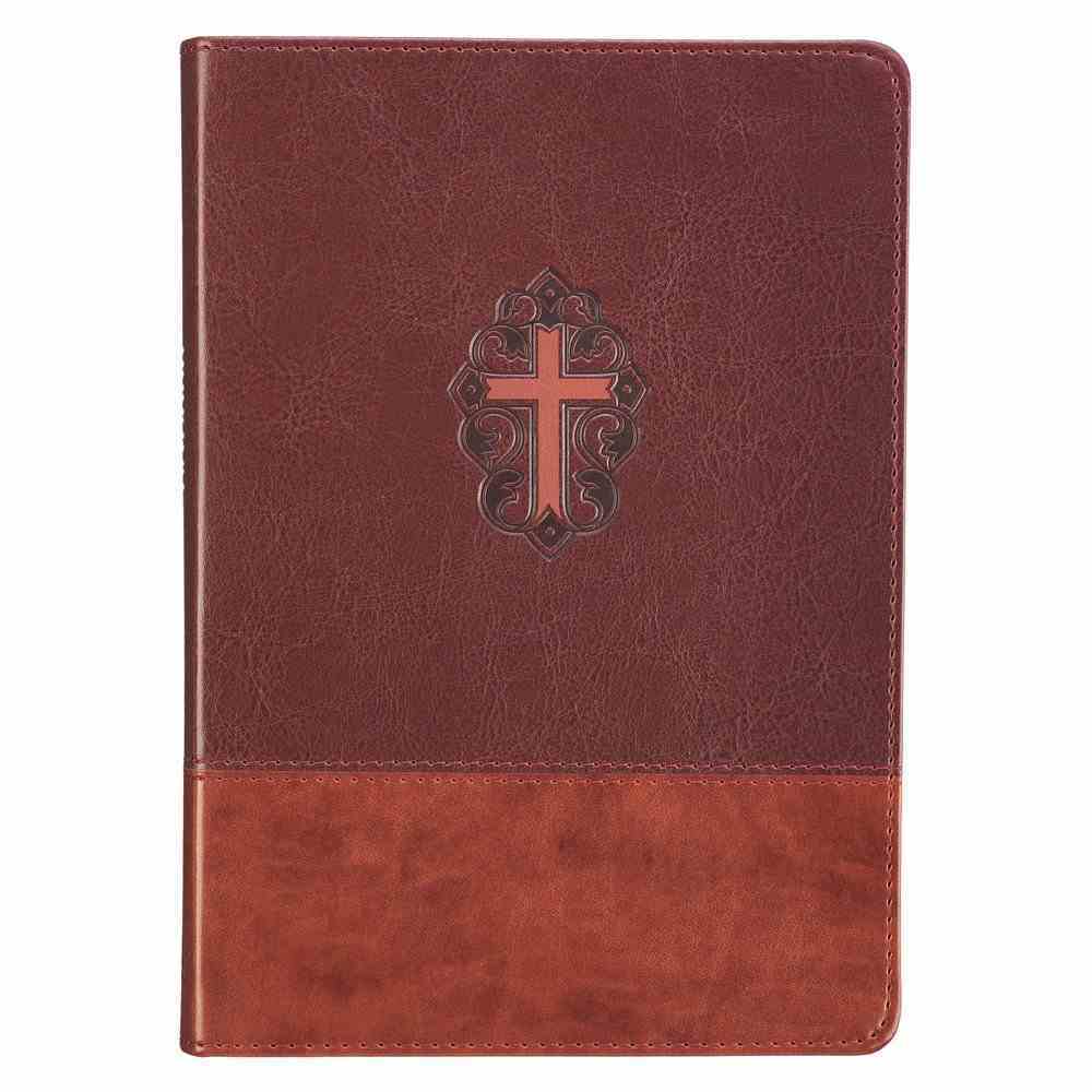 J3: 16  Journal With Zip Closure Cross Brown (John 3 16) (John 3 16 Collection) Imitation Leather