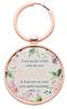 Metal Keyring in Tinbox: Trust in the Lord, Pink Floral (Proverbs 3:5) Novelty - Thumbnail 0