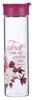 Water Bottle Clear Glass: Trust in the Lord Magenta (Prov 3:5) Homeware - Thumbnail 0