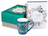 Boxed Gift Set: Faith Journal and Ceramic Mug Blue (355 ML) (Faith Fear Collection) Pack - Thumbnail 0