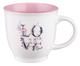 Ceramic Mug Love, Pink Interior, Floral (414ml) (Do Everything In Love Series) Homeware - Thumbnail 0
