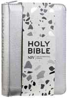 NIV Pocket Bible Silver With Zip Flexi Back - Thumbnail 1