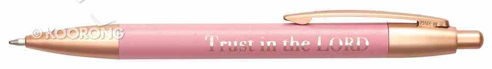 Ballpoint Pen in Gift Box: Trust in the Lord, Pink Floral (Proverbs 3:5) Stationery