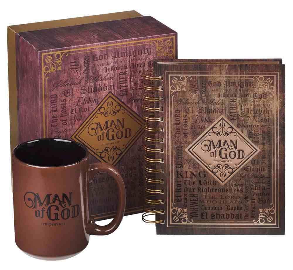 Boxed Gift Set: Man of God Journal and Ceramic Mug (420 Ml) Pack