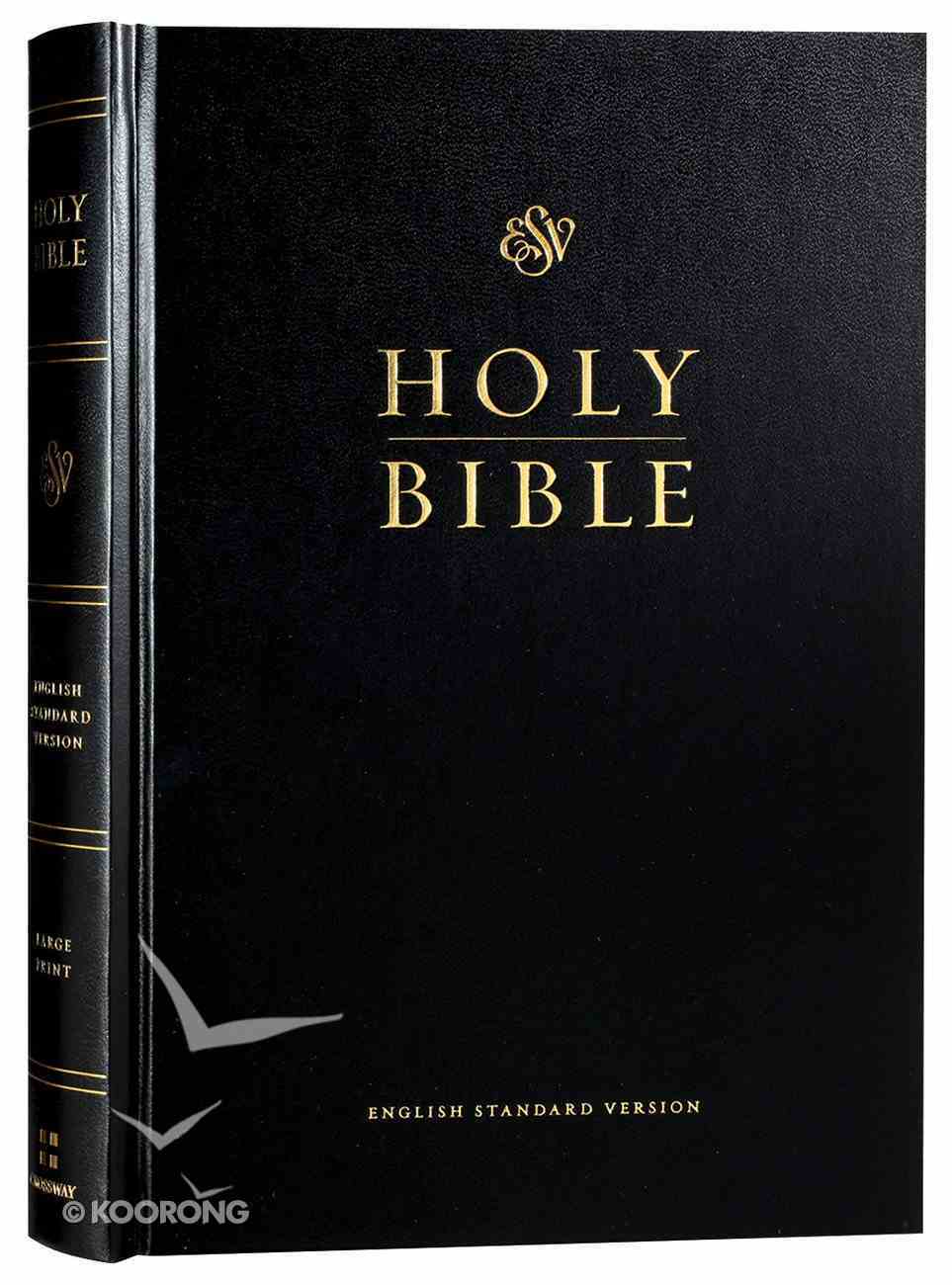 ESV Pew and Worship Bible Large Print Black (Black Letter Edition) Hardback