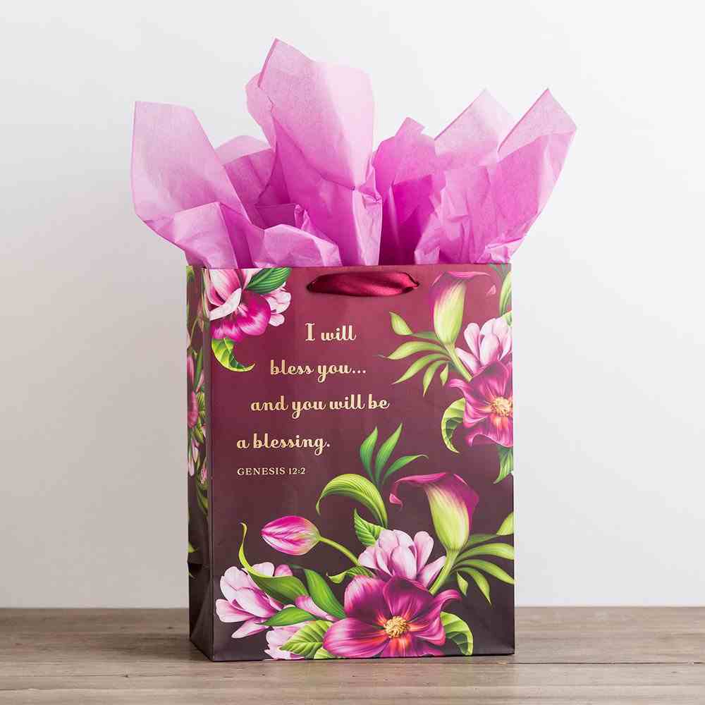 Gift Bag Large: I Will Bless You (Incl Two Sheets Tissue Paper & Gift Tag) Stationery