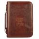Bible Cover Large: Path of Life Brown (Ps 16:11) Imitation Leather - Thumbnail 0