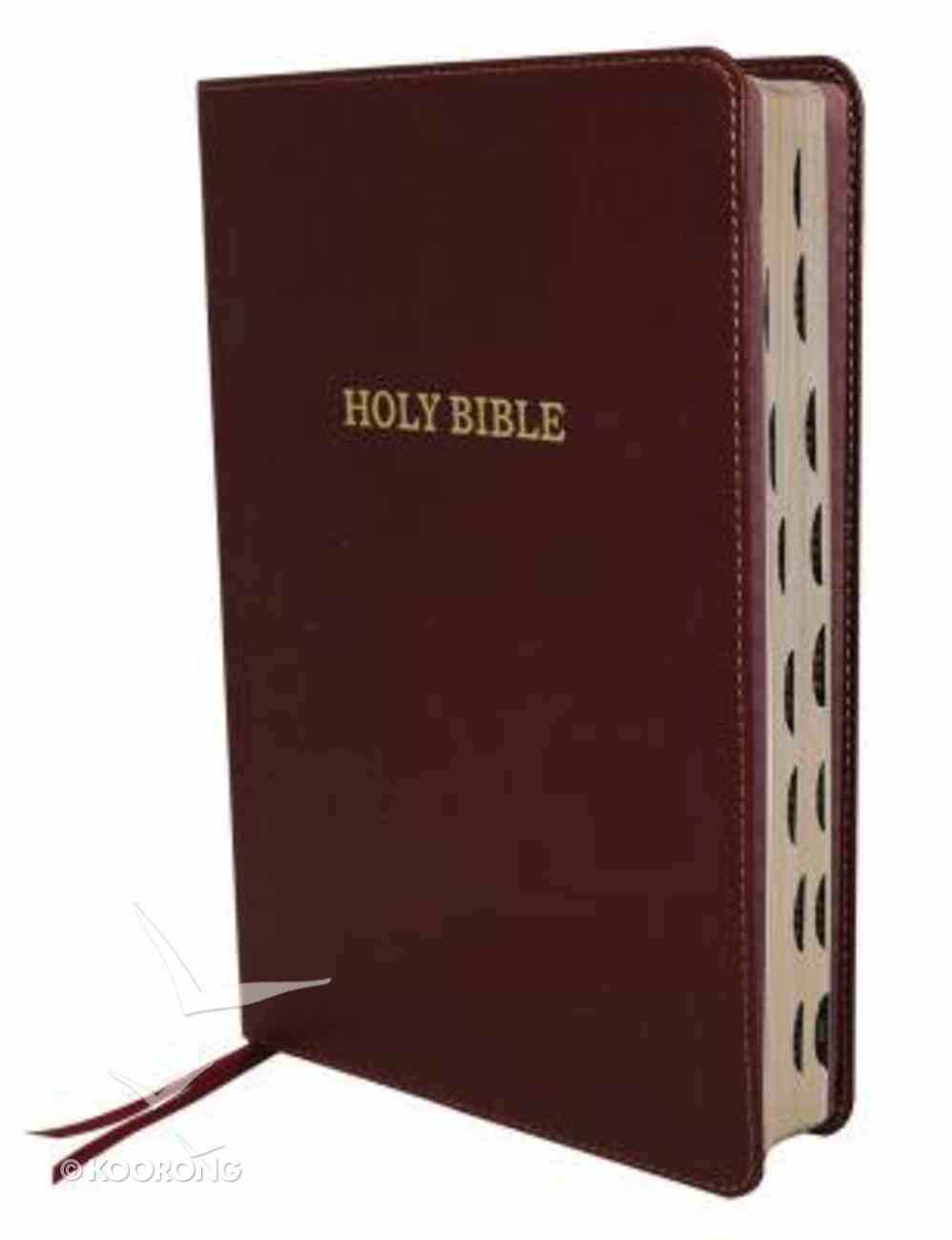 KJV Thinline Bible Large Print Burgundy Indexed Red Letter Edition Imitation Leather