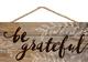 String Sign: Be Grateful, Pine, Leaf Outlines Plaque - Thumbnail 0