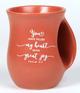 Ceramic Handwarmer Mug: Grateful, Orange, Psalm 4:7 Homeware - Thumbnail 1