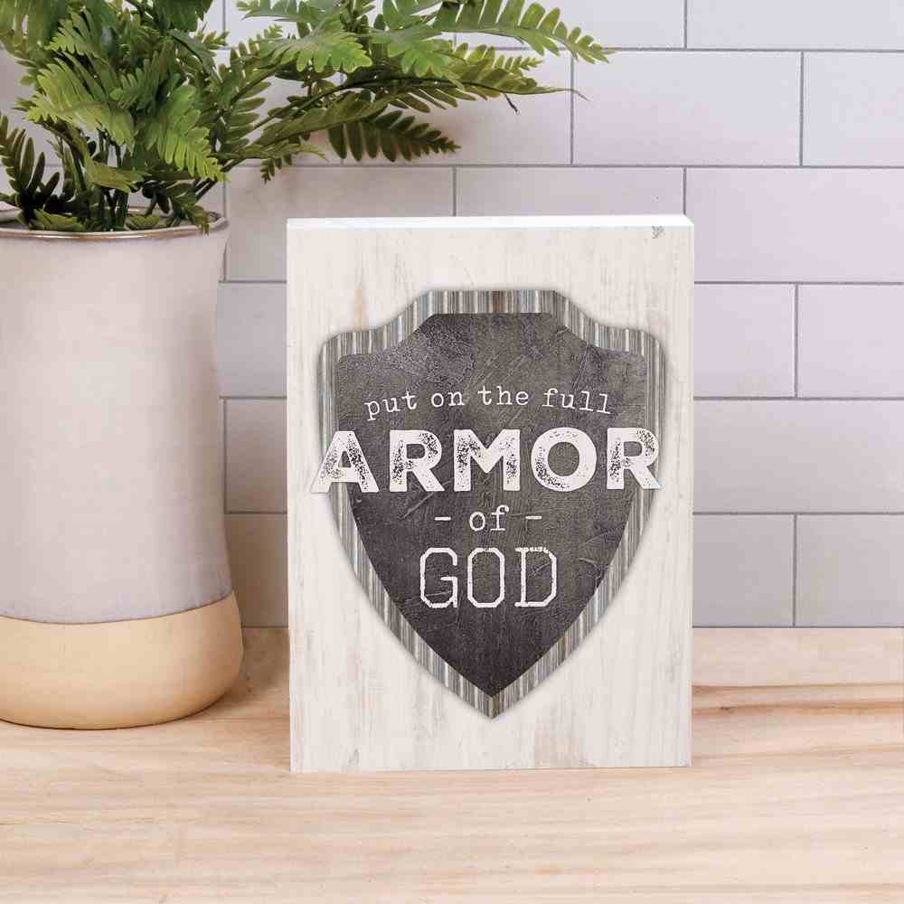 Tabletop Decor: Put on the Full Armor of God, Shield Plaque