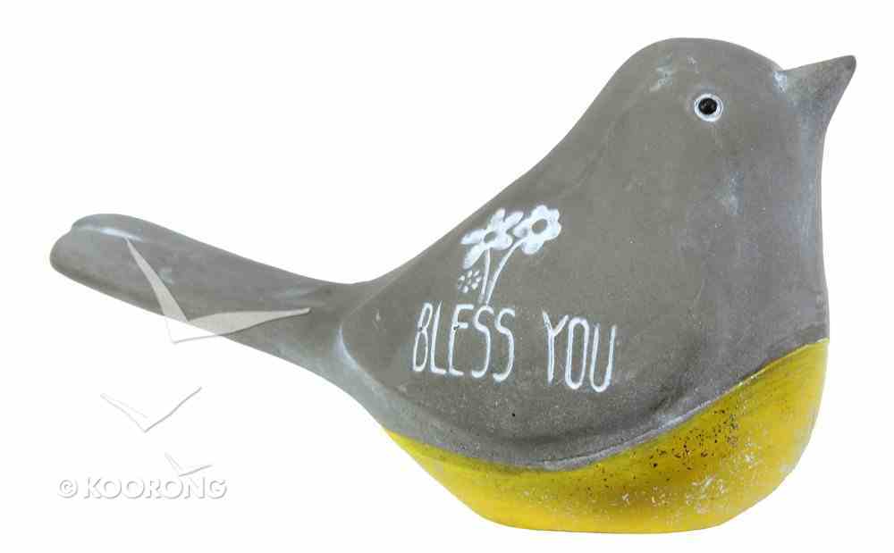 Cement Bird Bless My Bloomers: Bless You, Grey Bird Homeware