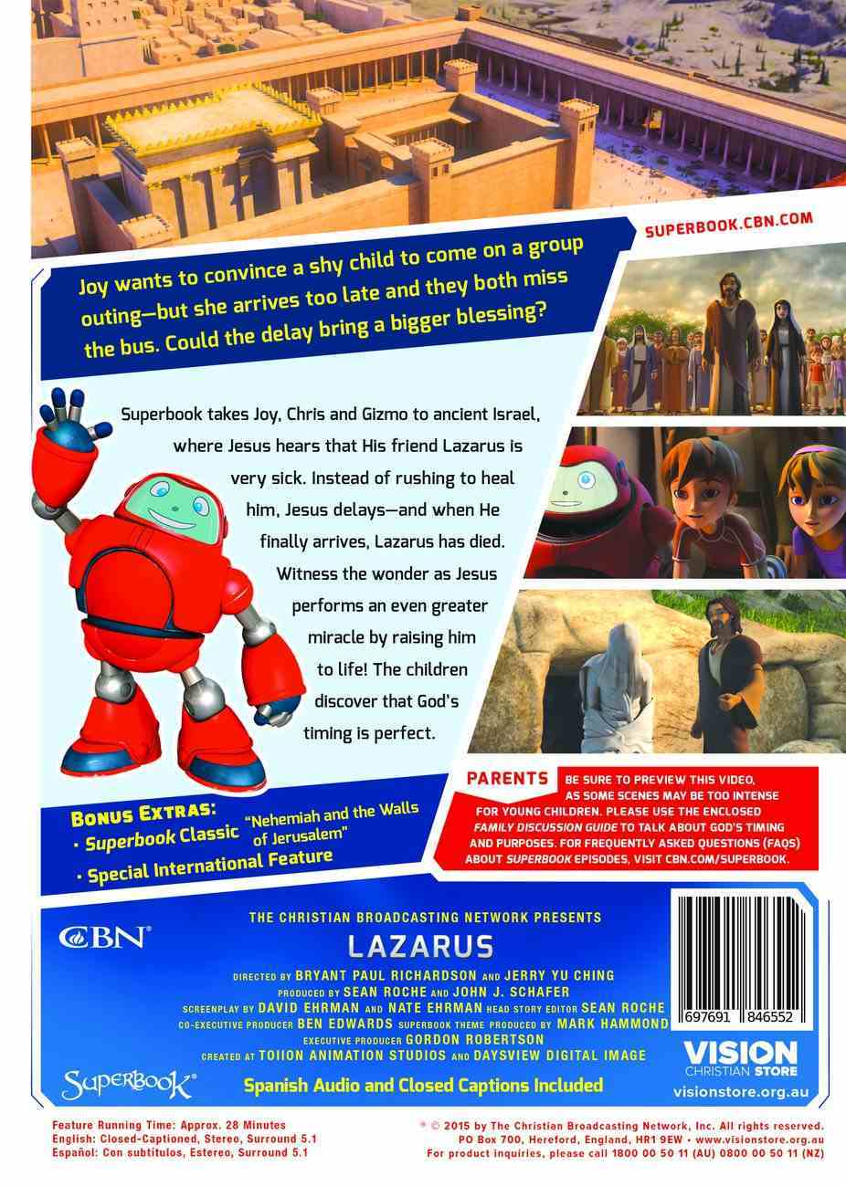 Lazarus (#10 in Superbook Dvd Series Season 3) DVD