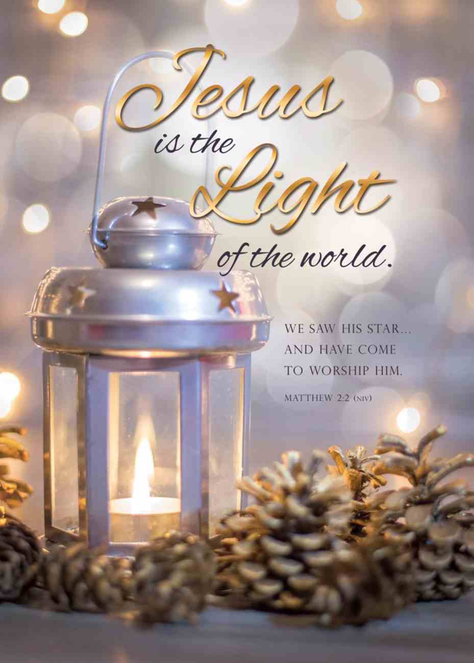 Christmas Boxed Cards: Jesus is the Light, Silver Lantern (Matt 2:2 Niv) Box