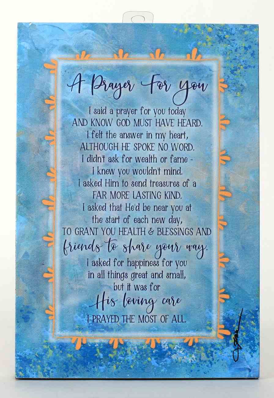 Whispers of the Heart Plaque: A Prayer For You (6x9) Plaque
