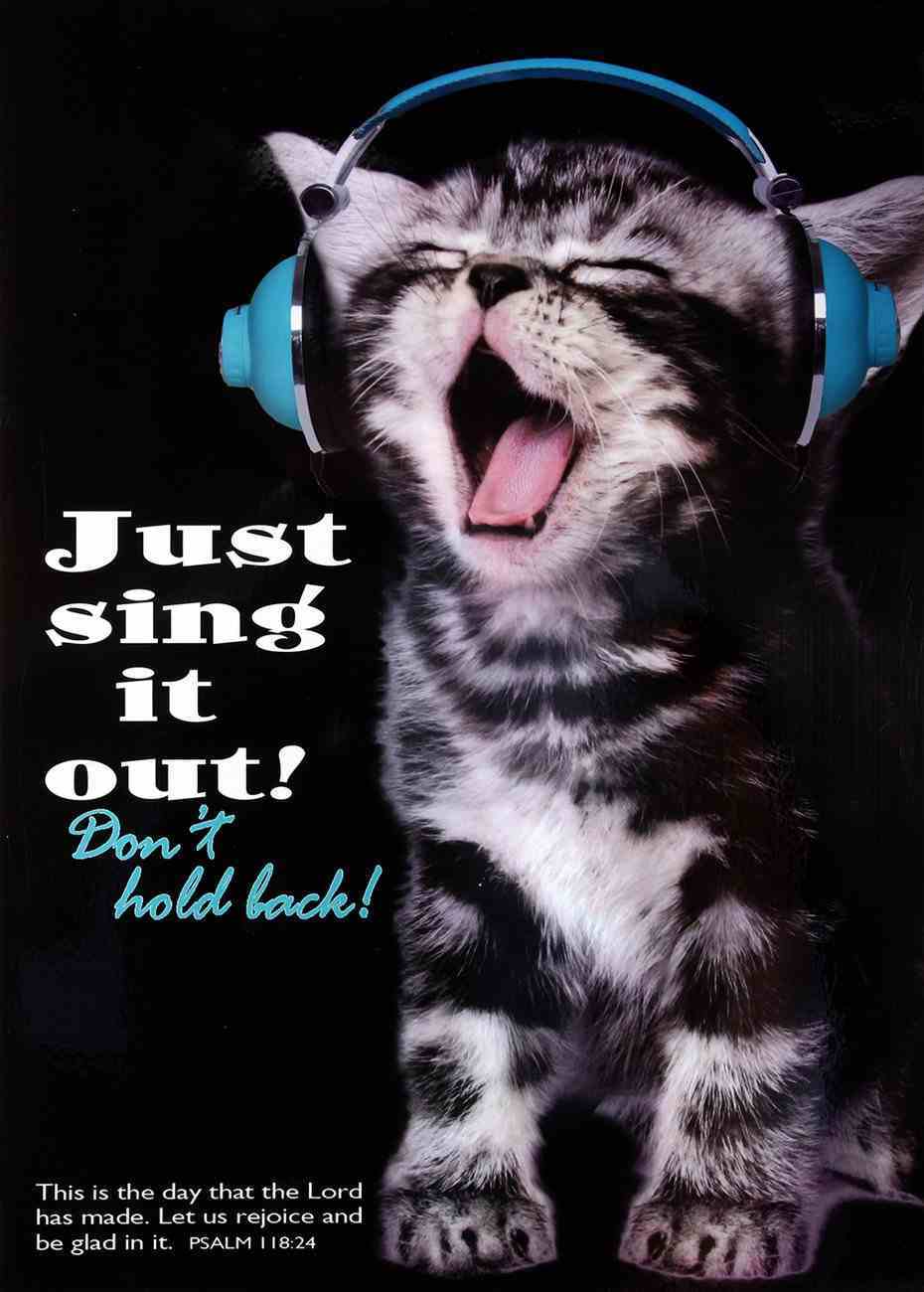Poster Large: Just Sing It Out!, Kitten Wearing Headphone - Singing! Poster