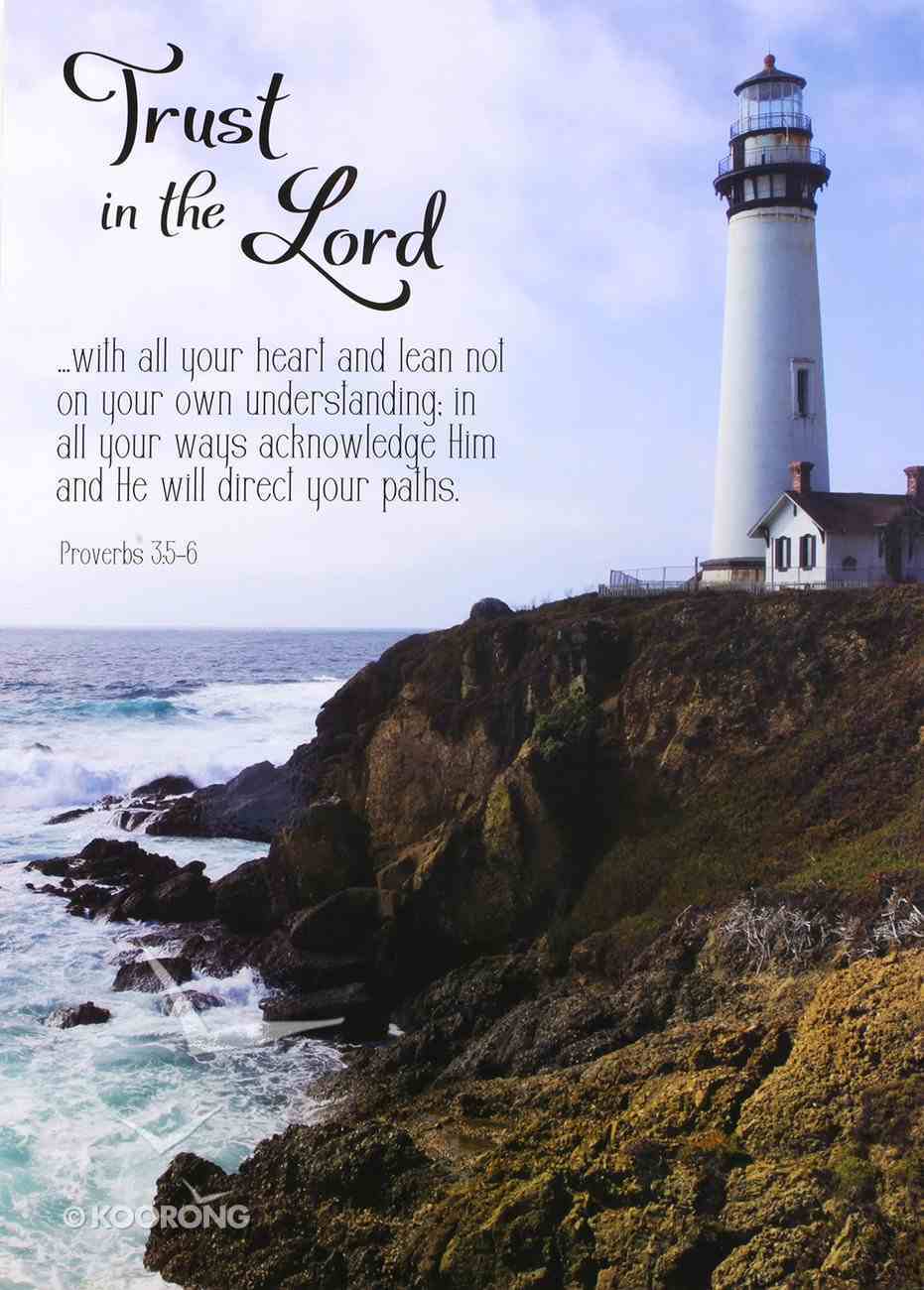 Poster Large: Trust in the Lord, Lighthouse on Rocky Hill Poster