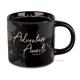 Ceramic Mug: Adventure Awaits, Black/White (Psalm 20:4) Homeware - Thumbnail 1