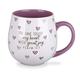 Ceramic Mug Happy Heart: Happy, Purple (Psalm 4:7) Homeware - Thumbnail 1