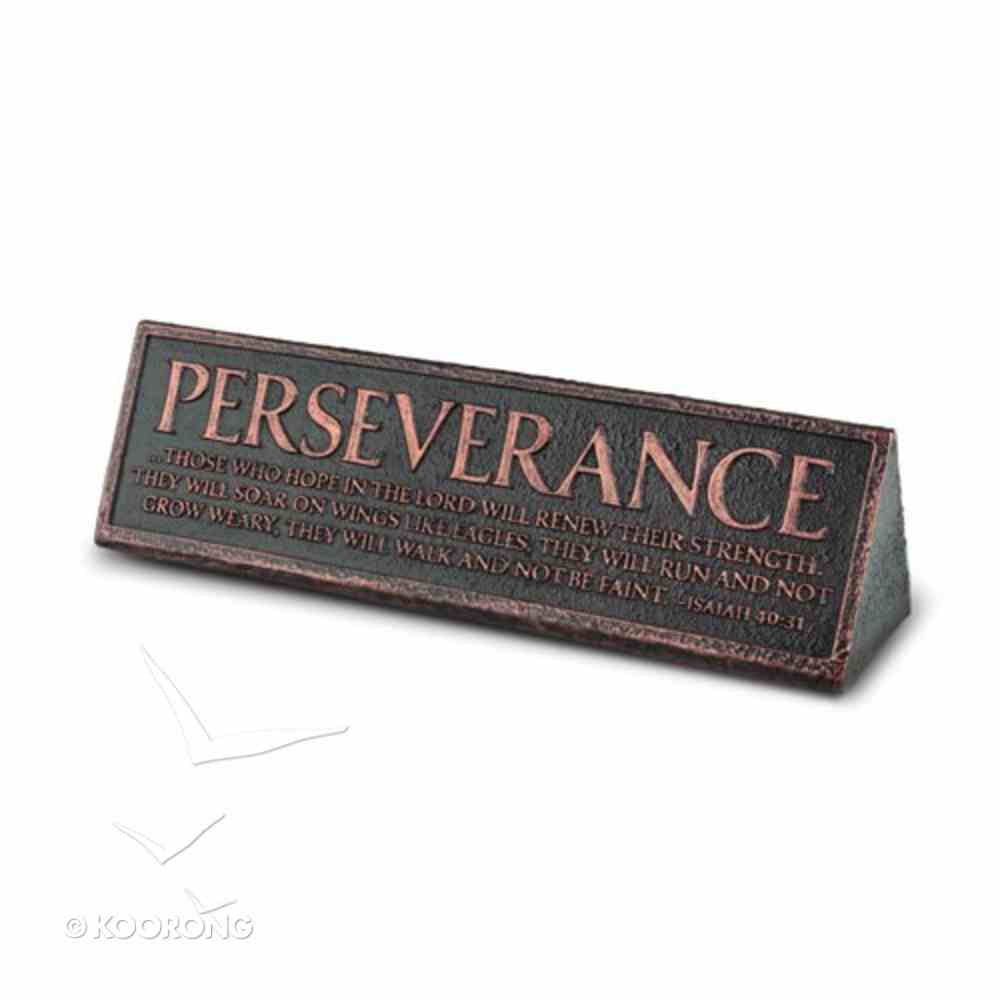 Tabeltop Plaque: Perseverance Resin (Isaiah 40:31) Homeware