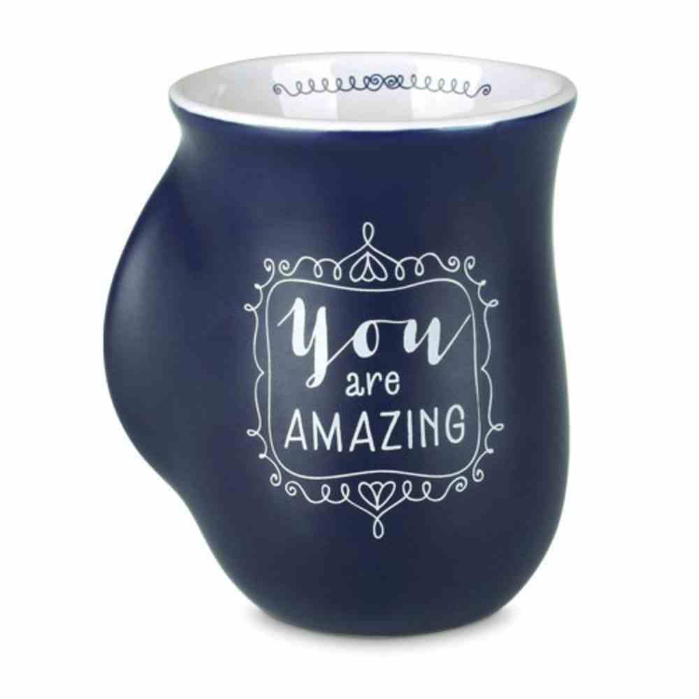 Ceramic Handwarmer Mug: Affirmed You Are Amazing, Navy/White (Prov 31:25) Homeware