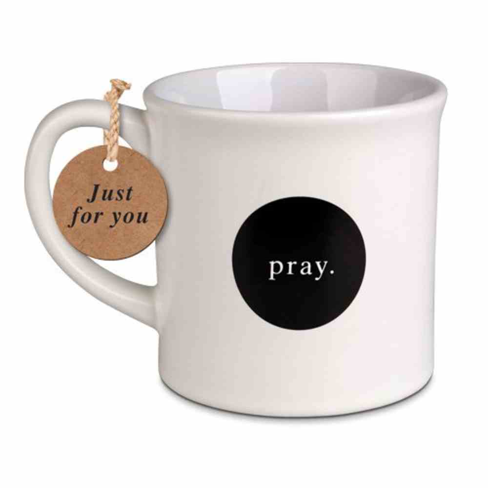 Ceramic Mug Simplified: Pray, White (Mark 11:24) Homeware