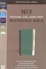 NIV Personal Size Reference Bible Large Print Blue (Red Letter Edition) Premium Imitation Leather - Thumbnail 0