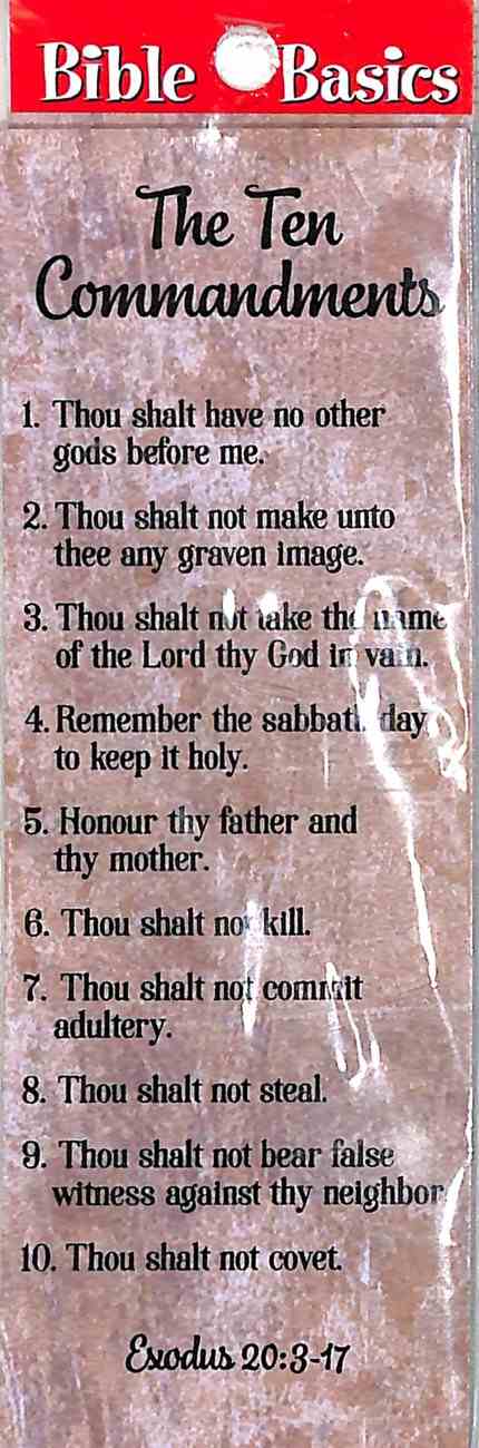 The Ten Commandments (10 Pack) (Bible Basics Bookmark Series) Koorong
