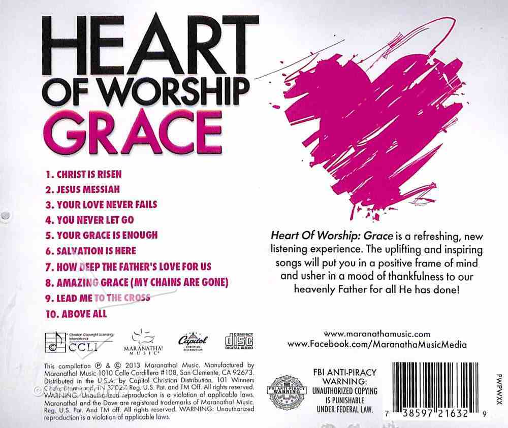 Ccli Heart of Worship - Grace (Heart Of Worship Series) CD