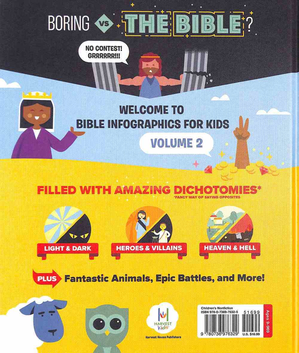 Bible Infographics For Kids: Angels and Demons, Heroes and Villains, and How to Outrun a Chariot (Vol 2) Hardback