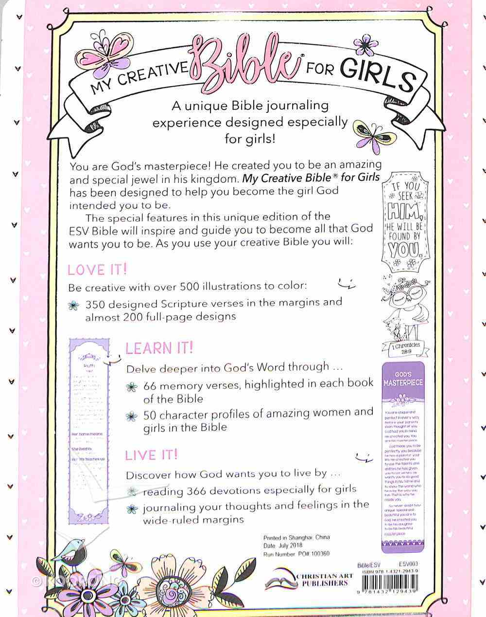 ESV My Creative Bible For Girls Softcover Paperback