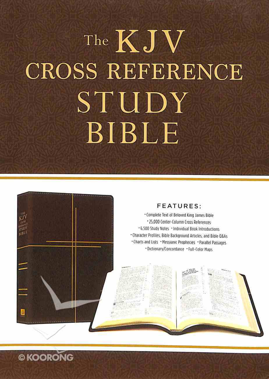 KJV Cross Reference Study Bible Compact Mahogany Cross (Red Letter Edition) Paperback