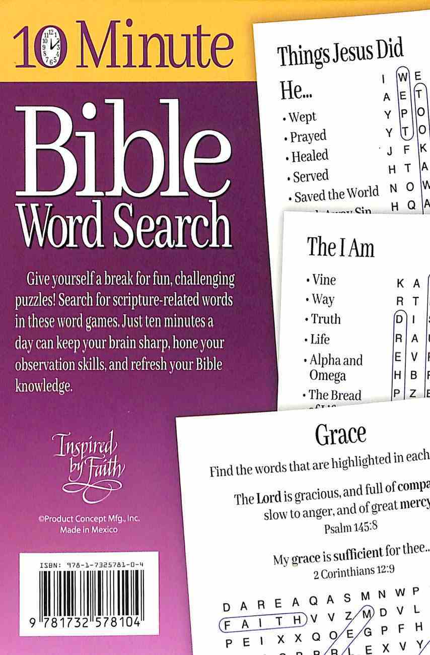 10 Minute Bible Word Search Paperback